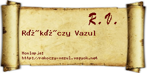 Rákóczy Vazul névjegykártya