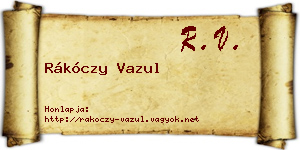 Rákóczy Vazul névjegykártya